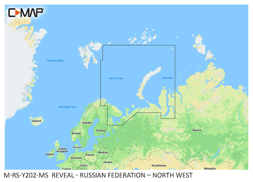 C-MAP REVEAL: M-RS-Y202-MS Russian Federation – North West