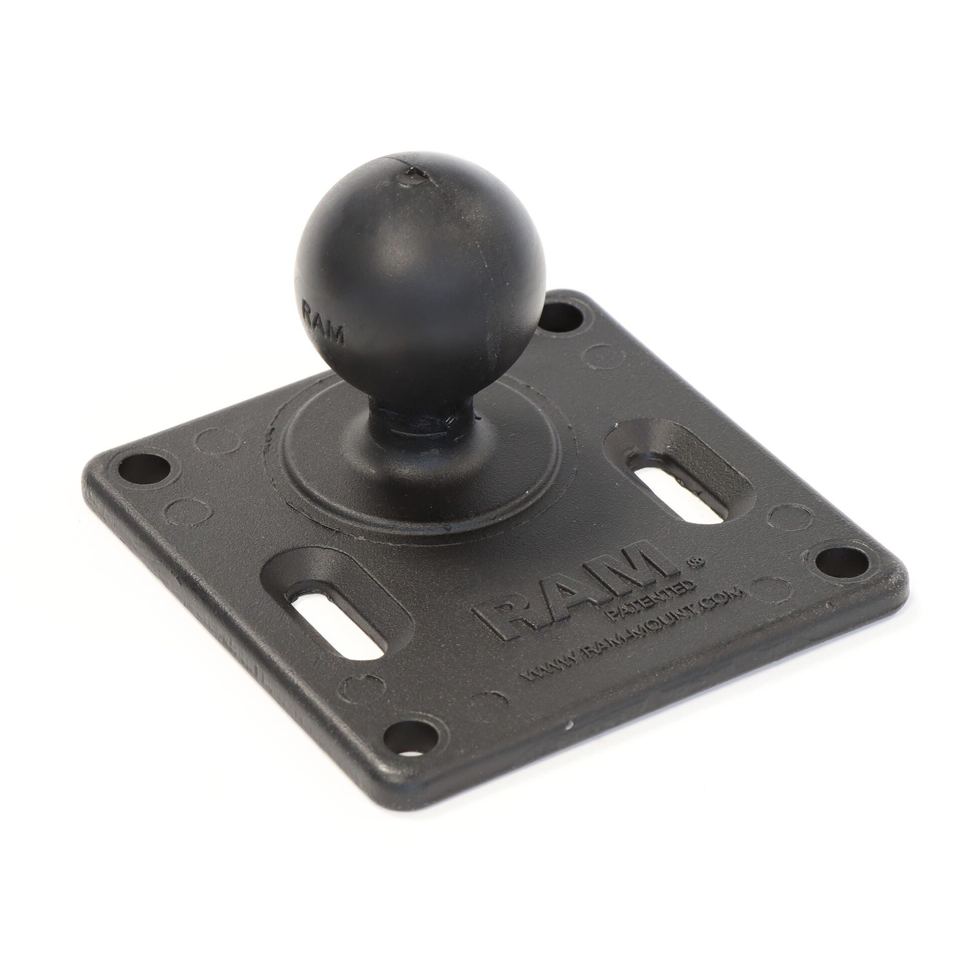 RAM Mounts VESA-Platte (75x75 mm Lochraster) mit C-Kugel (1,5 Zoll) - Stahl verstärkt, im Polybeutel