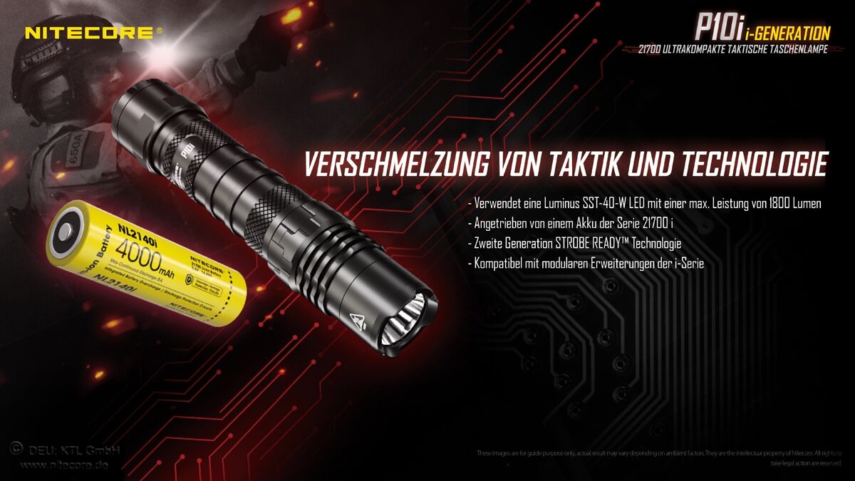 Nitecore P10i - 1800 Lumen