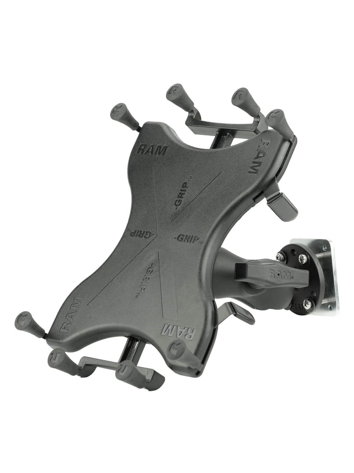 RAM Mounts X-Grip Saugfuß-Halterung für 9-11 Zoll Tablets - Runde Basiskugel - Mittlerer Verbindungsarm - Runde Basiskugel mit Gegenverstärkung - C-Kugel (1,5 Zoll) - Schrauben-Set