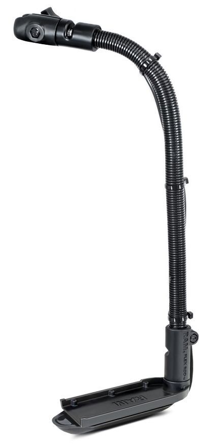 RAM Mounts Transducer-Halterung mit B-Kugel-Aufnahme (1 Zoll) - Haltebasis, flexibler Arm (ca. 450 mm), Octagon-Sockel