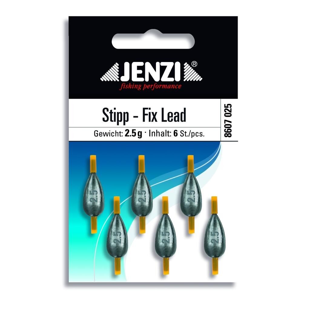 Jenzi Stipp-Fix-Lead Tropfenblei  mit Silikonschlauch Anzahl 6 St/SB 2,5 g