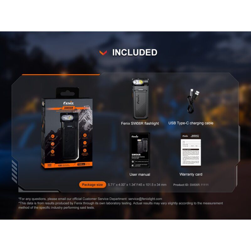 Fenix SW06R Weiße+UV+Rot+Blau Licht LED Taschenlampe