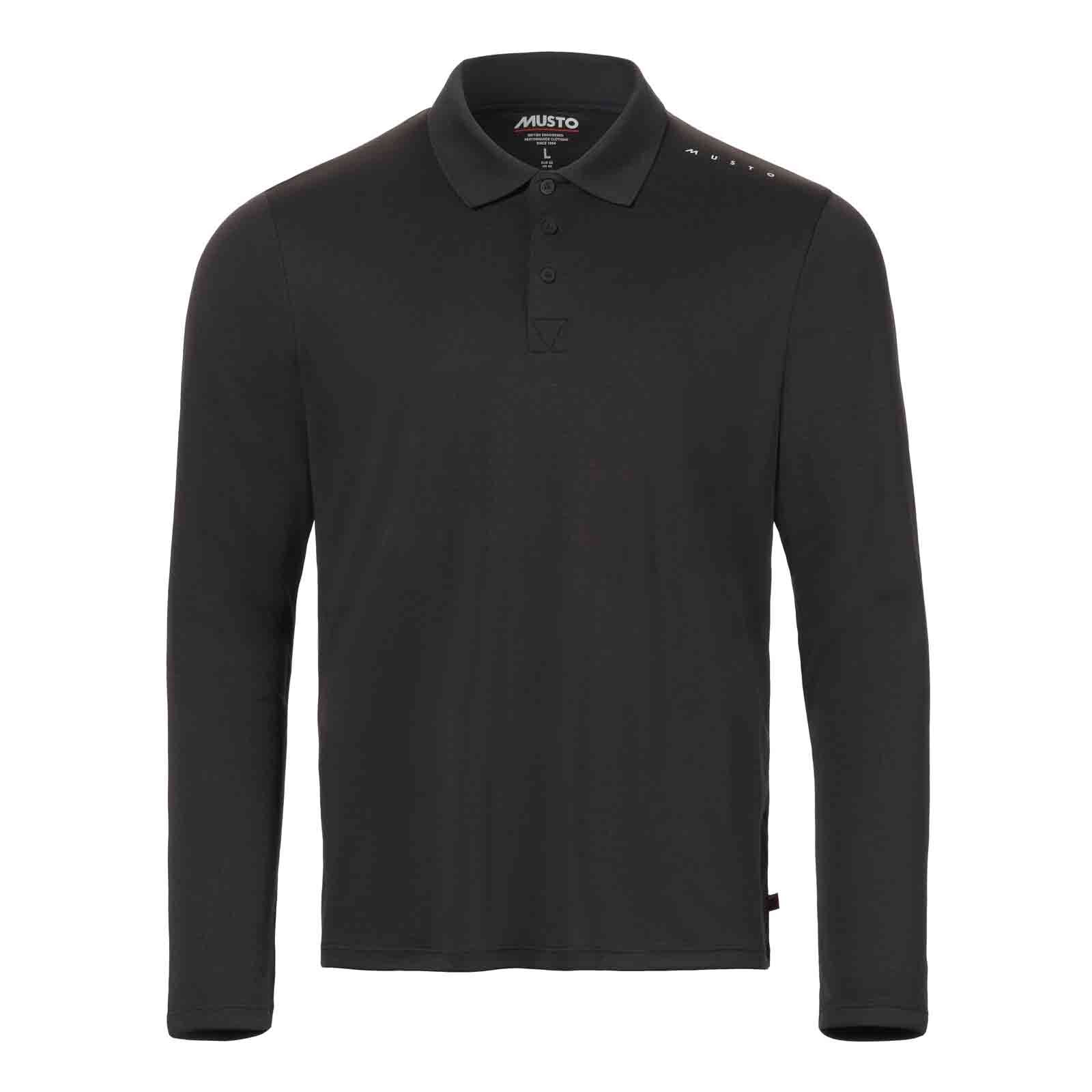 Musto Evo Crew Sunblock Longsleeve Polo - Black