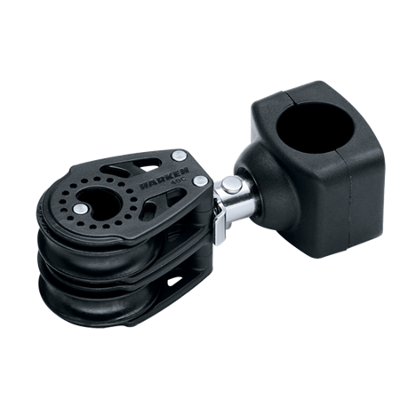 Harken 40mm Carbo Stanchion Mount Double Lead  (7405)
