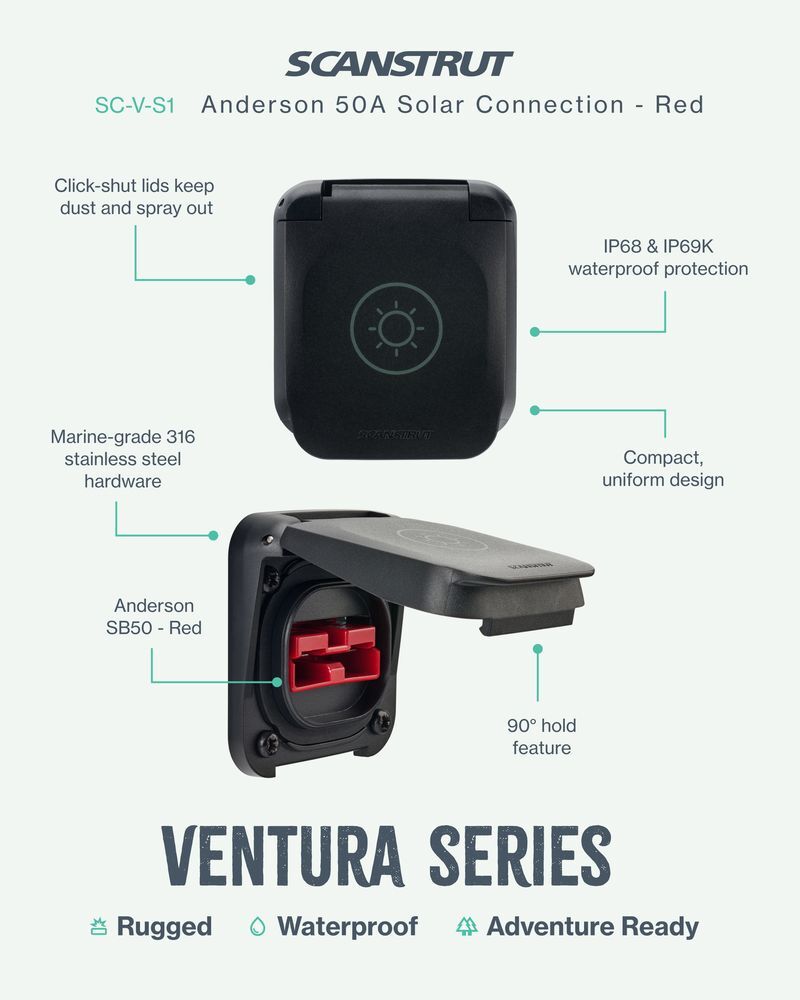 Scanstrut Ventura Anschlussdose für Solar Paneele bis 50A für Anderson SB50-Stecker