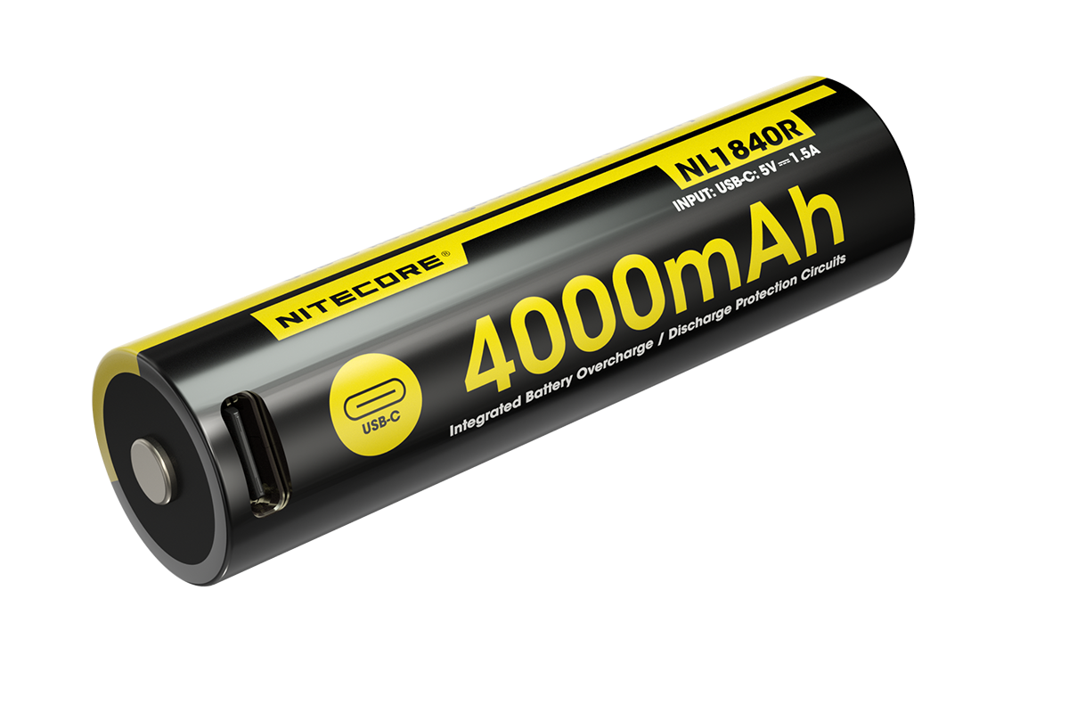 Nitecore Li-Ion 18650 Akku 4000mAh - USB-C- NL1840R