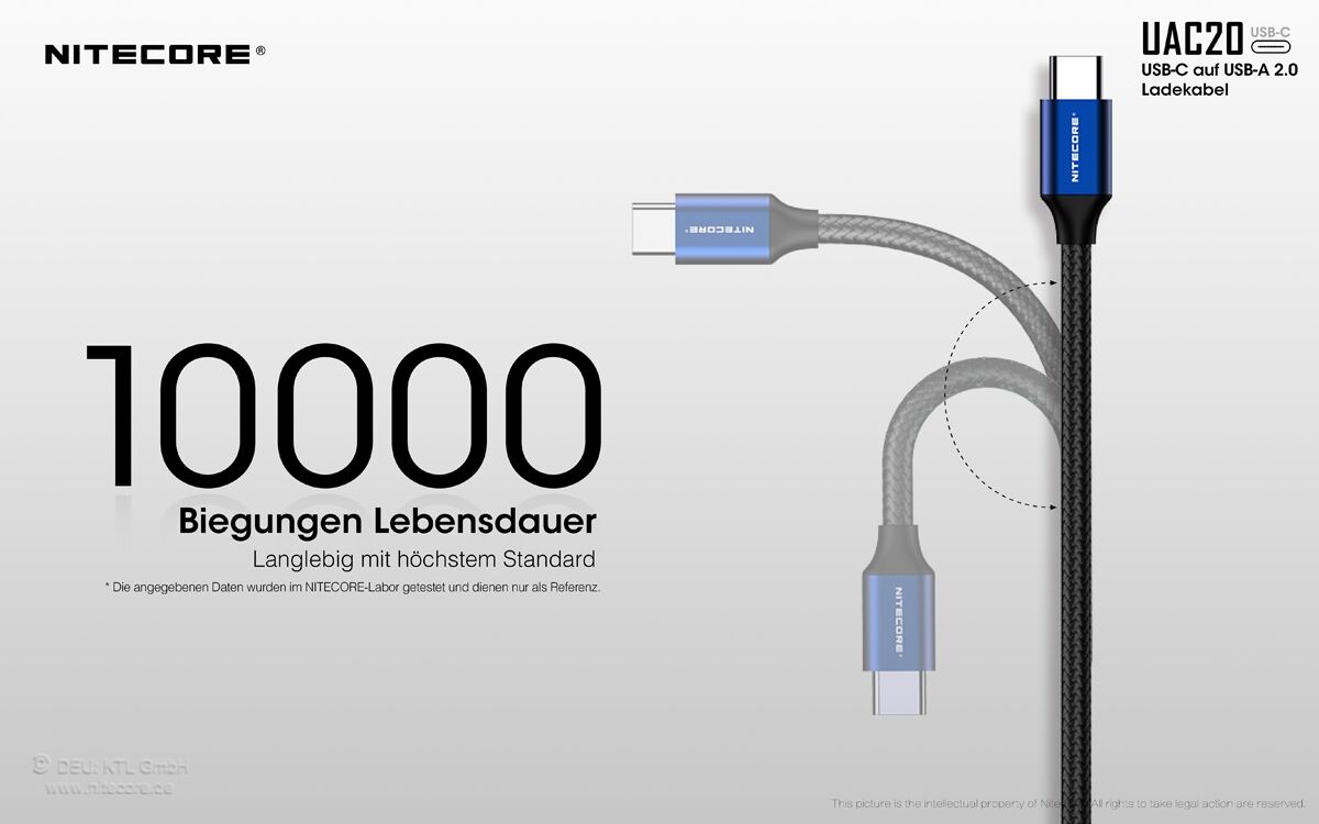 Nitecore UAC20 - USB-C Ladekabel