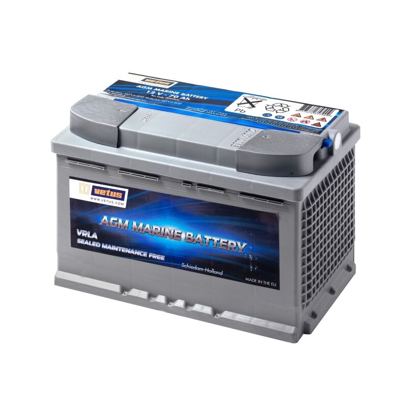 Vetus AGM Power 12V Batterie 70Ah
