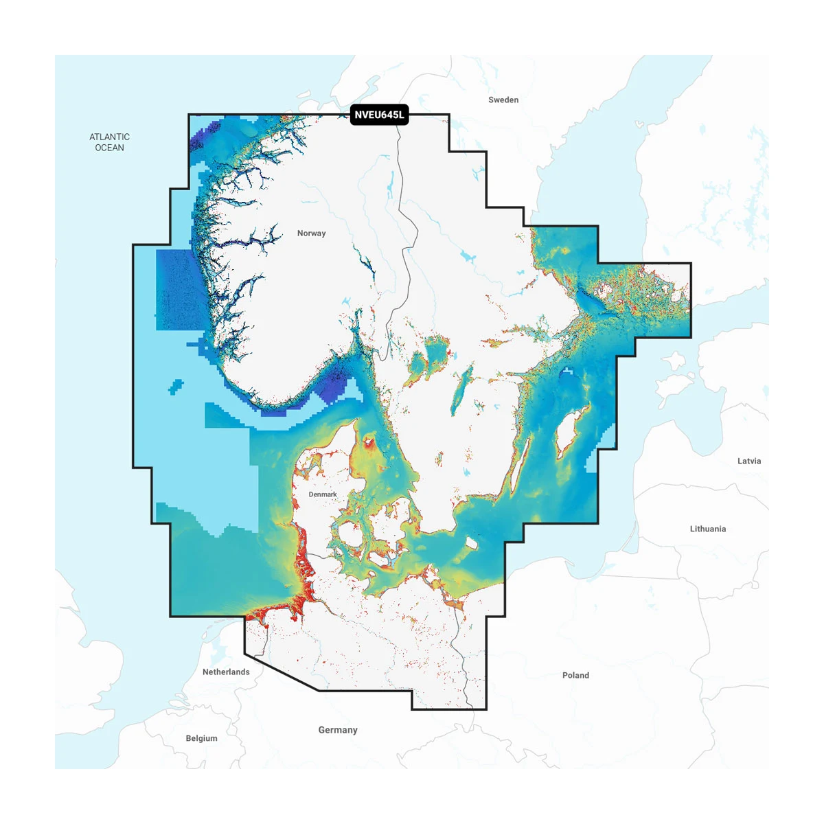 Garmin Navionics Vision+ NVEU645L Skandinavien Süd und Deutschland Nord Seekarte