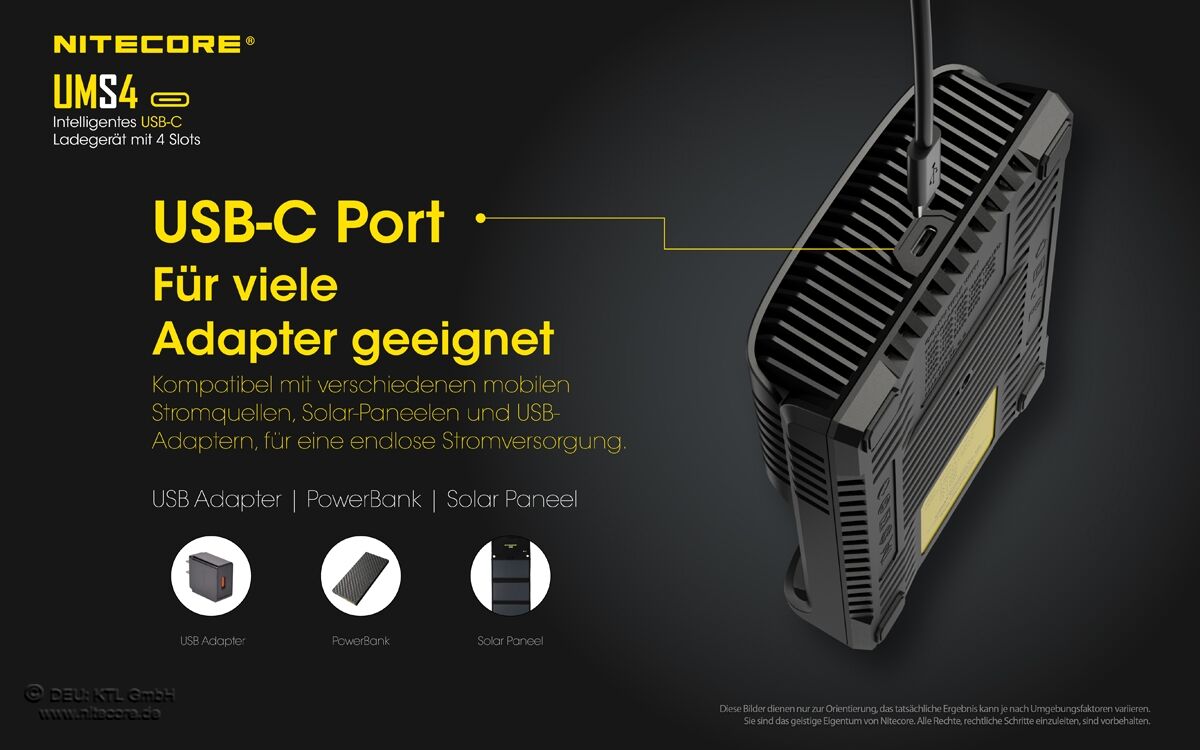 Nitecore UMS4 USB-Schnell-Ladegerät