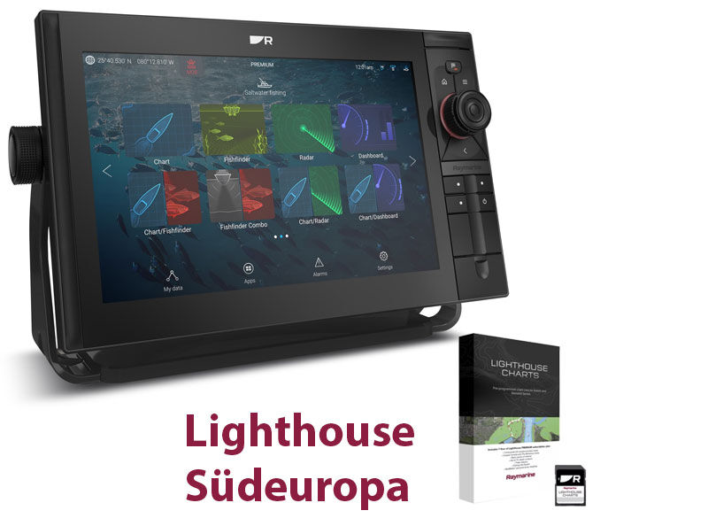 Raymarine Axiom2 Pro S 12" GPS Kartenplotter MFD mit Lighthouse Südeuropa Seekarte