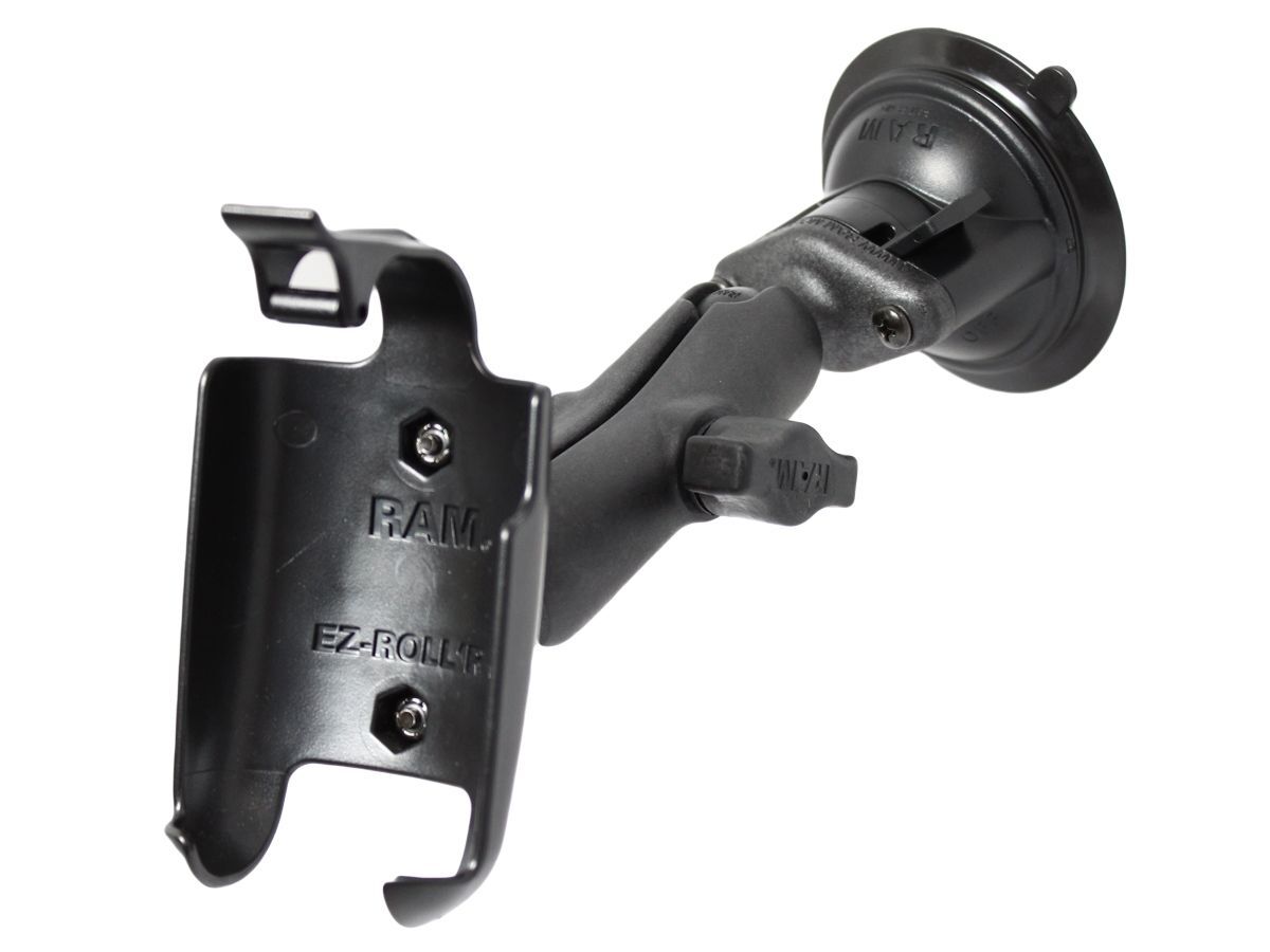 RAM Mounts Verbundstoff Saugfuss-Halterung Garmin Oregon Serie - 2x Diamond-Basisplatte (Trapez), mittlerer Verbindungsarm, Halteschale, B-Kugel (1 Zo