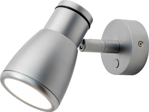 LED-Anbauleuchte R1-1, D2W, chrom-matt, warmweiß, 10-30V DC, max. 3W, Aluschirm, mit Dimmer