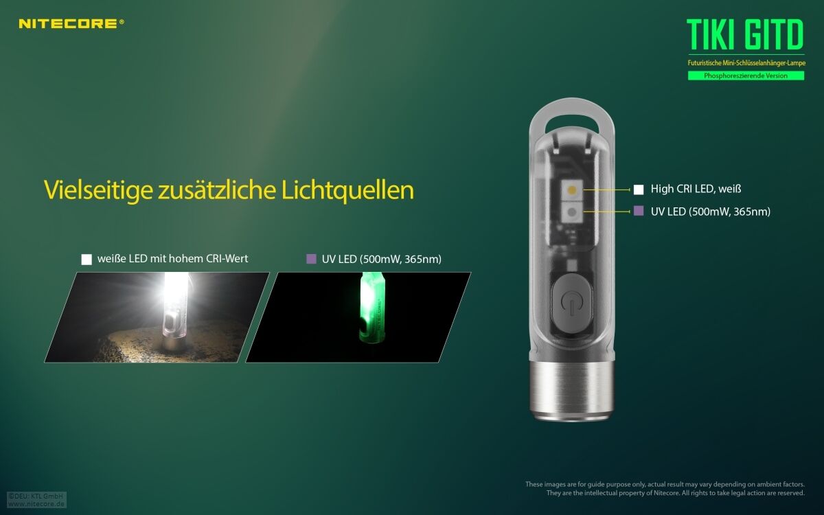 Nitecore TIKI GITD - Glow in the dark