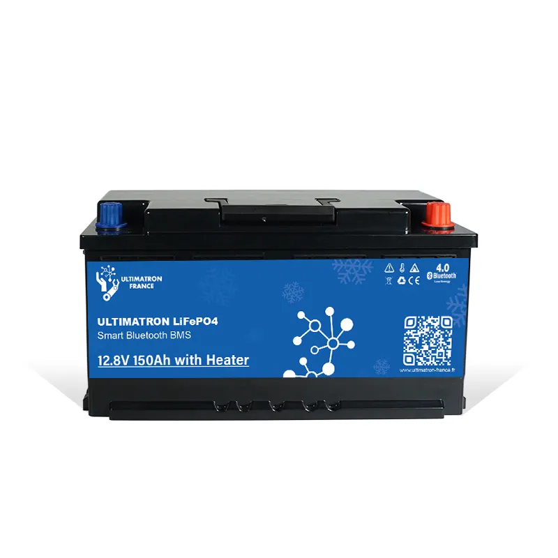 Ultimatron Lithium Batterie LiFePO4 12.8V 150Ah Untersitz Smart BMS mit Bluetooth mit Heizung