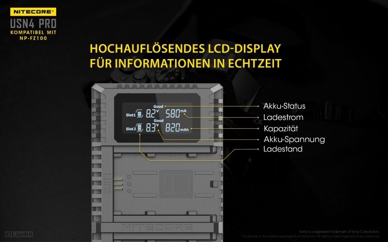Nitecore USN4 PRO - für Sony Cameras