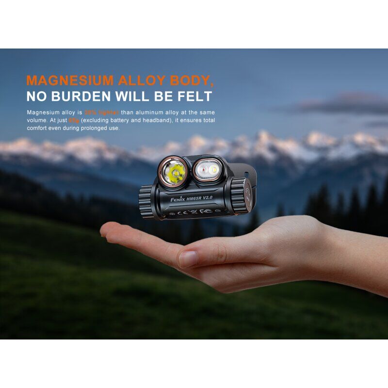 Fenix HM65R V2.0 Stirnlampe mit 2.200 Lumen im Einsatz.