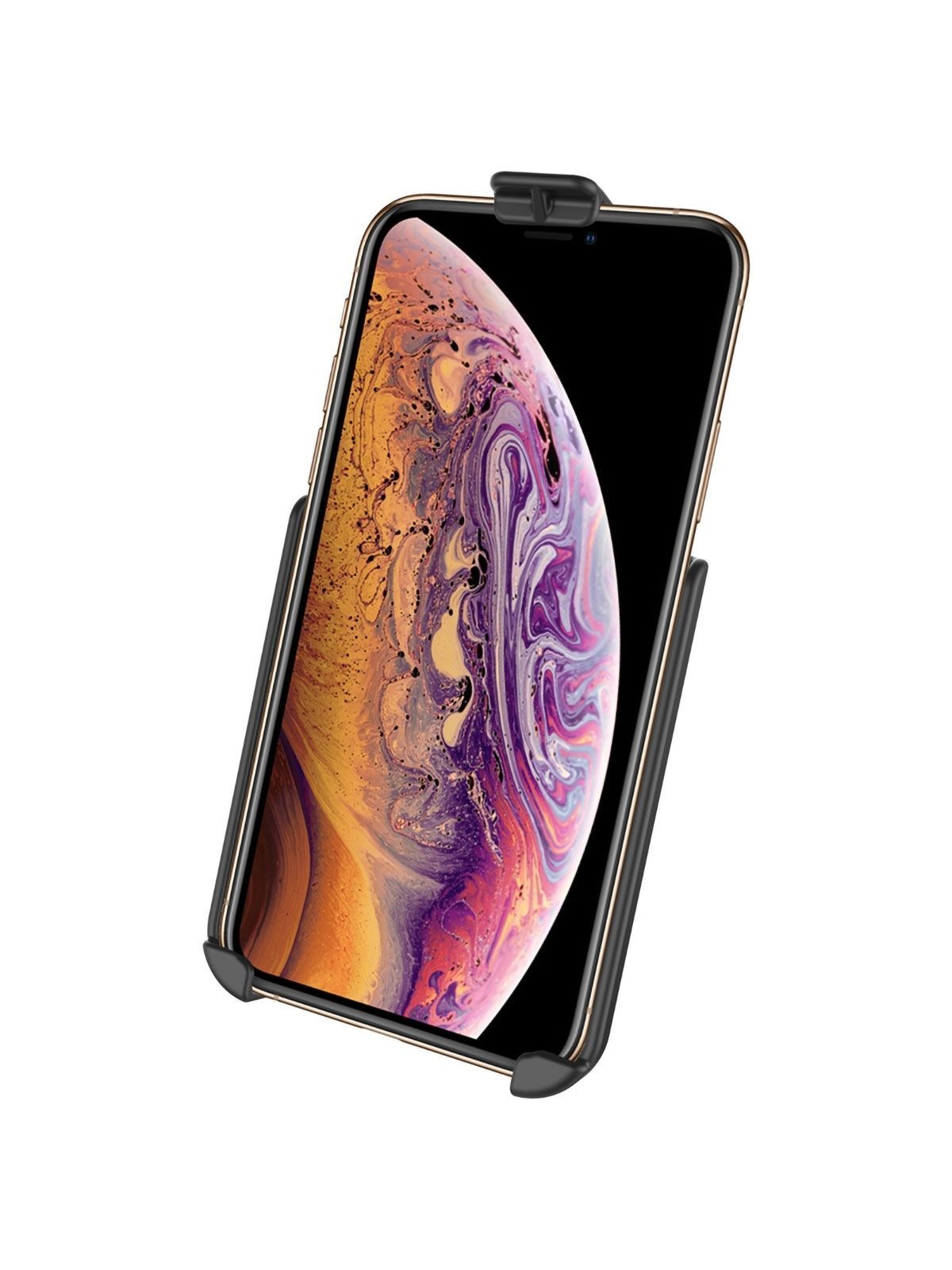 RAM Mounts Gerätehalteschale für Apple iPhone X / Xs (ohne Schutzhüllen etc.) - 2-Loch AMPS-Anbindung (Trapez), Schrauben-Set