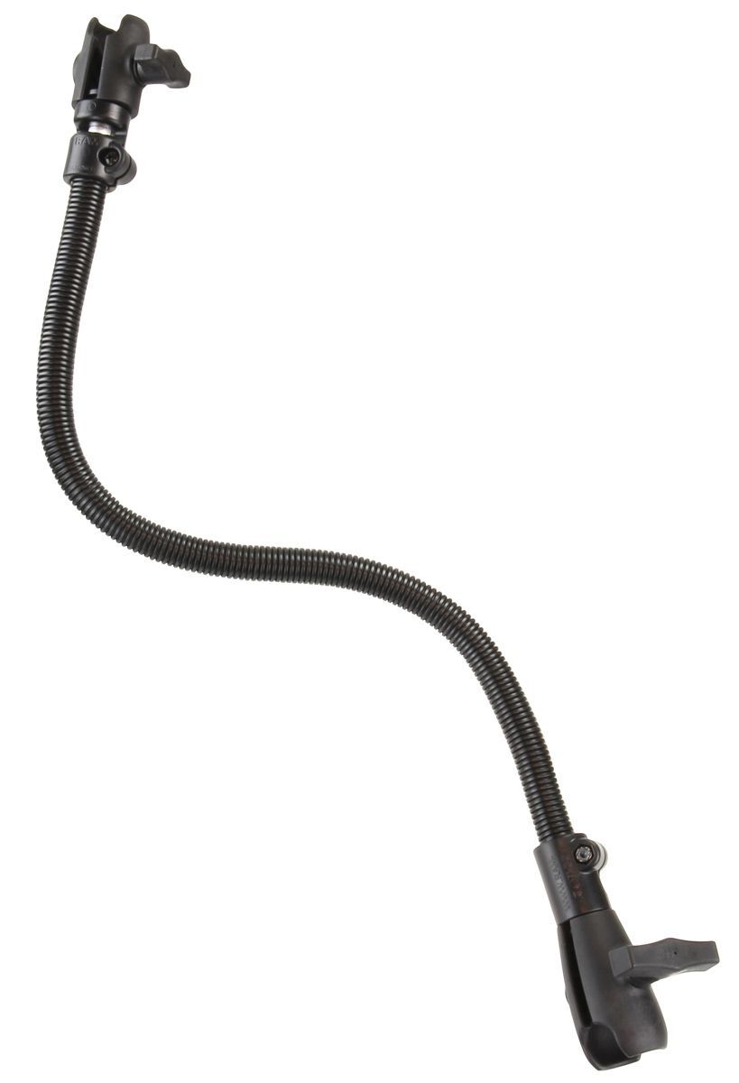 RAM Mounts flexibler Verbindungsarm (ca. 600 mm) - 1x C-Kugel Aufnahme (1,5 Zoll), 1x B-Kugel-Aufnahme (1 Zoll), im Polybeutel