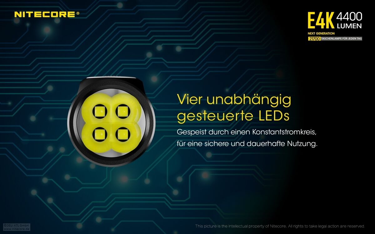 Nitecore E4K - 4400 Lumen
