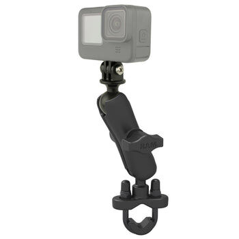 RAM Mounts GoPro Kamera-Halterung für Lenker/Rohre - mit Klemmschelle, B-Kugel (1 Zoll), im Polybeutel