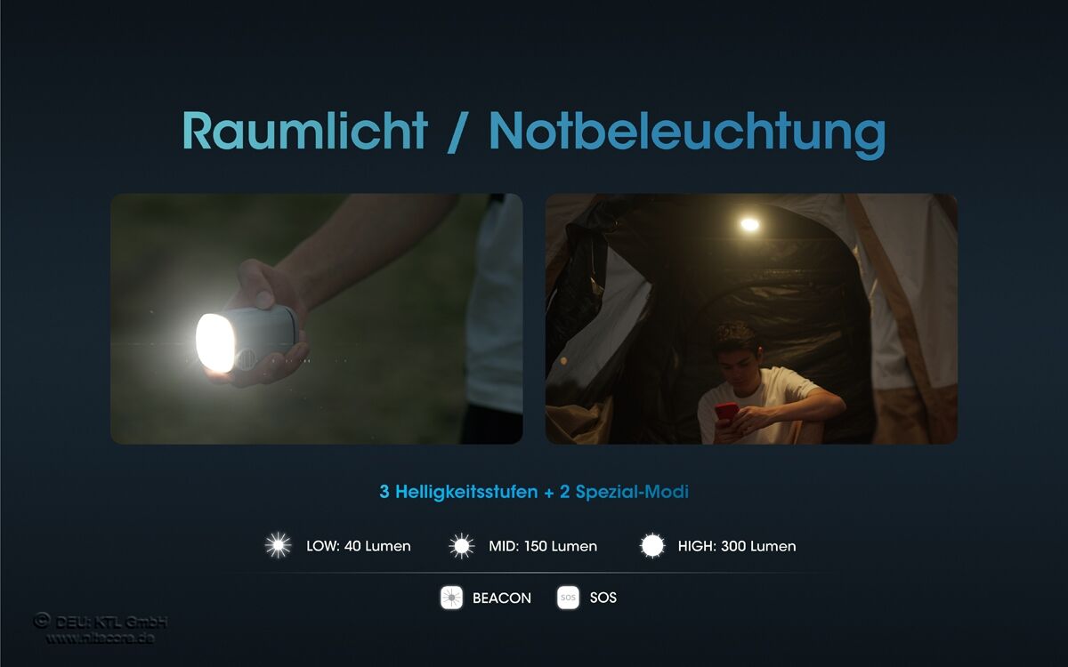 Nitecore AP10 - elektronische Luftpumpe, mit LED-Leuchte