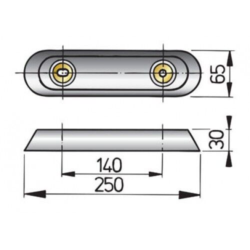 Vetus Rumpf-Anode Typ-25