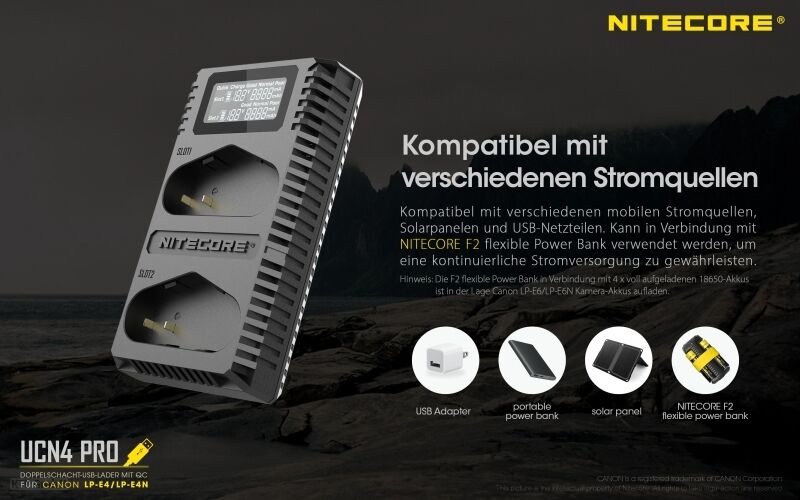 Nitecore UCN4 PRO - für Canon Cameras