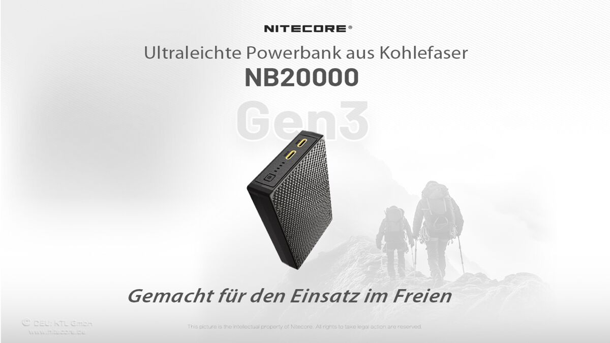 Nitecore Powerbank NB20000 GEN3 - 20000mAh