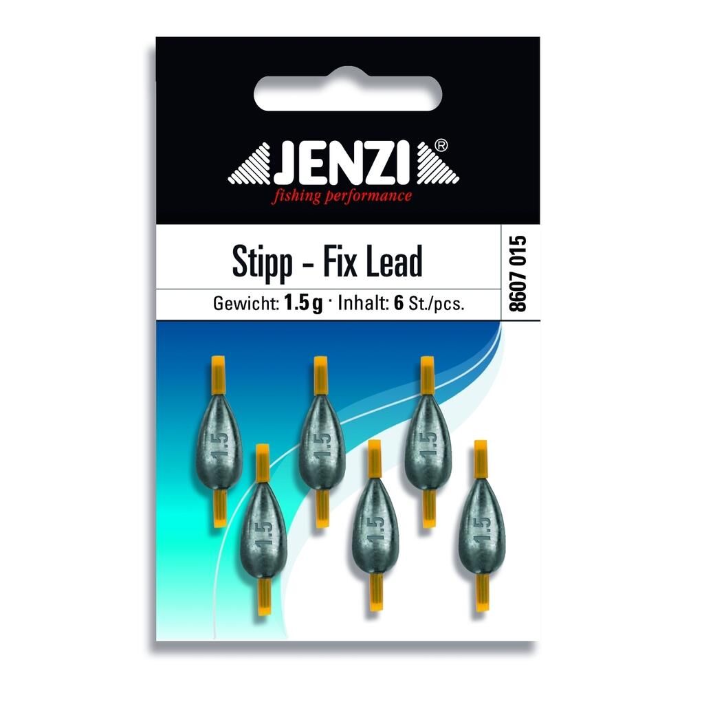 Jenzi Stipp-Fix-Lead Tropfenblei  mit Silikonschlauch Anzahl 6 St/SB 1,5 g