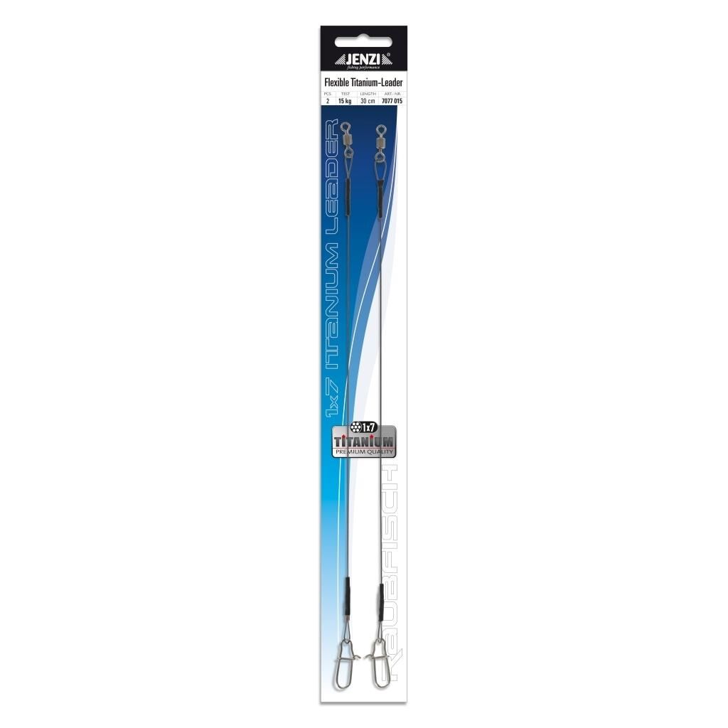 Jenzi Super softes Titan 1x7 Vorfach, 15,0 kg 30,0 cm