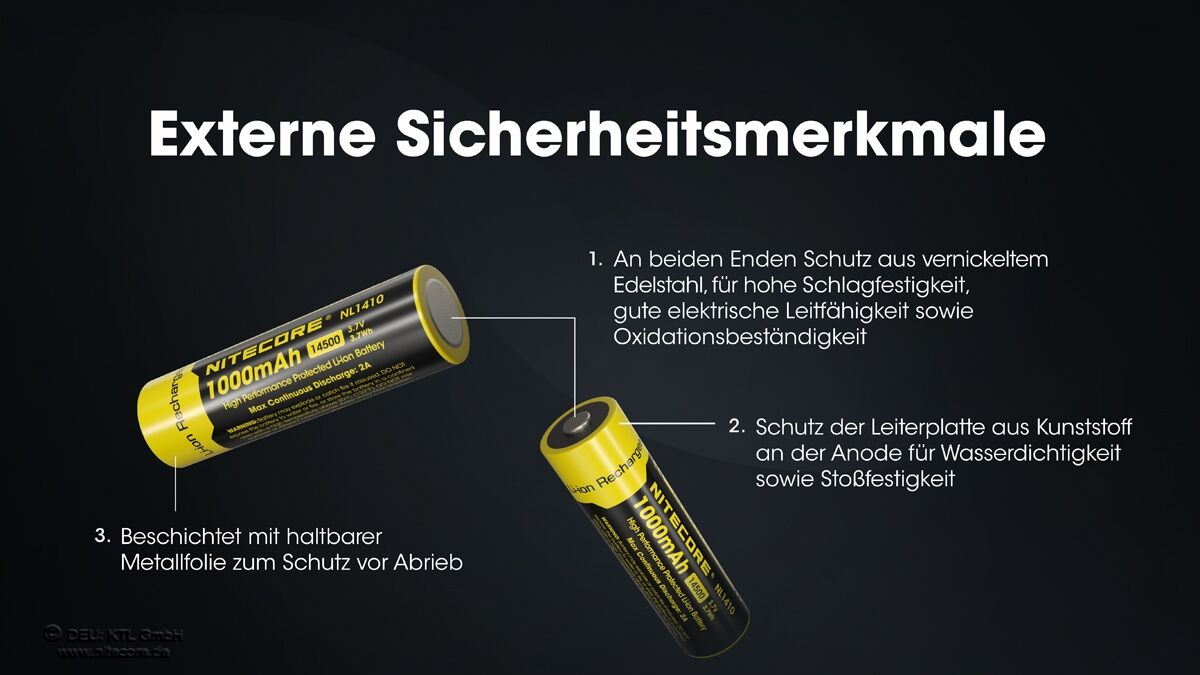 Nitecore 14500 Akku 1000mAh - NL1410