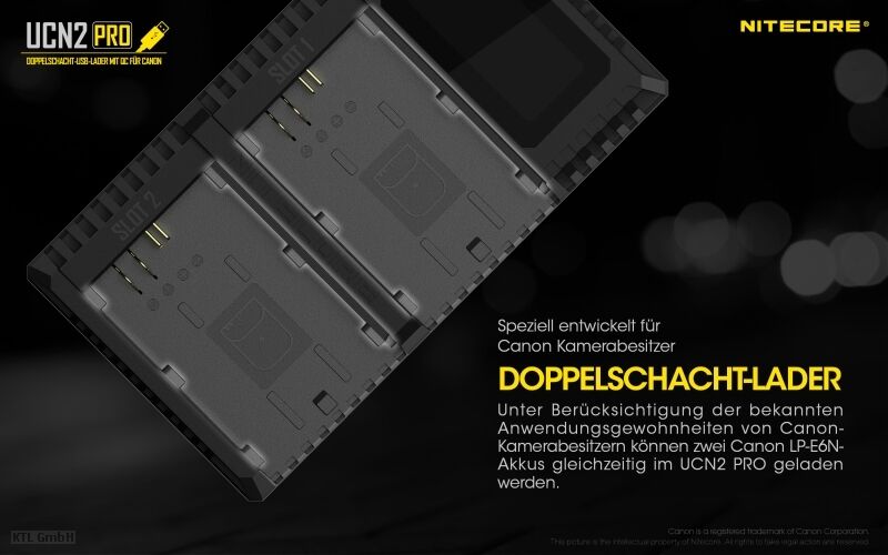 Nitecore UCN2 PRO - für Canon Cameras