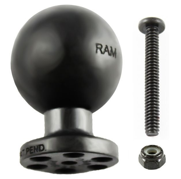 RAM Mounts Verbundstoff-Kugel für Stack-N-Stow Ablagefächer (Angelzubehör) - C-Kugel (1,5 Zoll), Schraube, Mutter, im Polybeutel