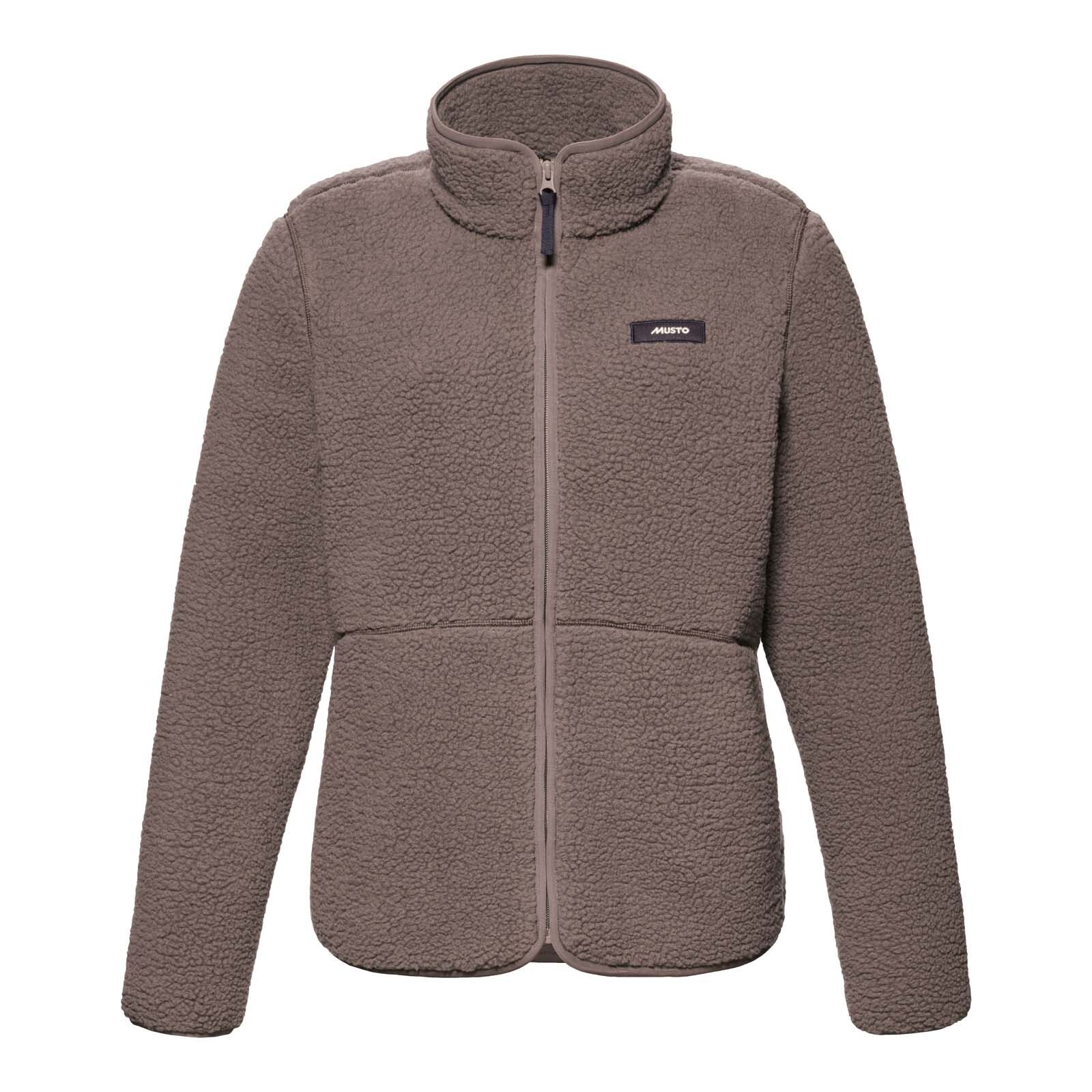 Musto W COVE DEEP PILE FLEECE JKT - Plum Truffle, 10