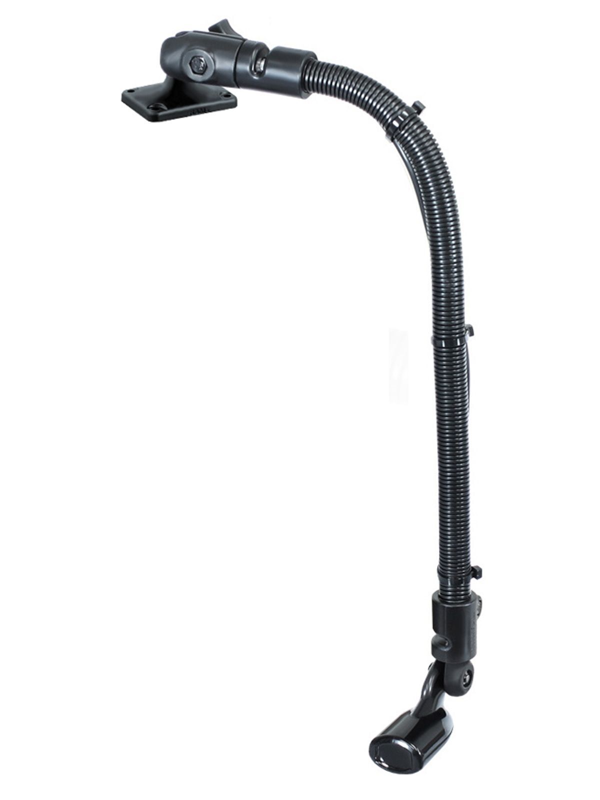 RAM Mounts Transducer-Set mit rechteckiger Basisplatte - flexibler Arm (ca. 450 mm), Octagon-Sockel, rechteckige Basisplatte, B-Kugel (1 Zoll)