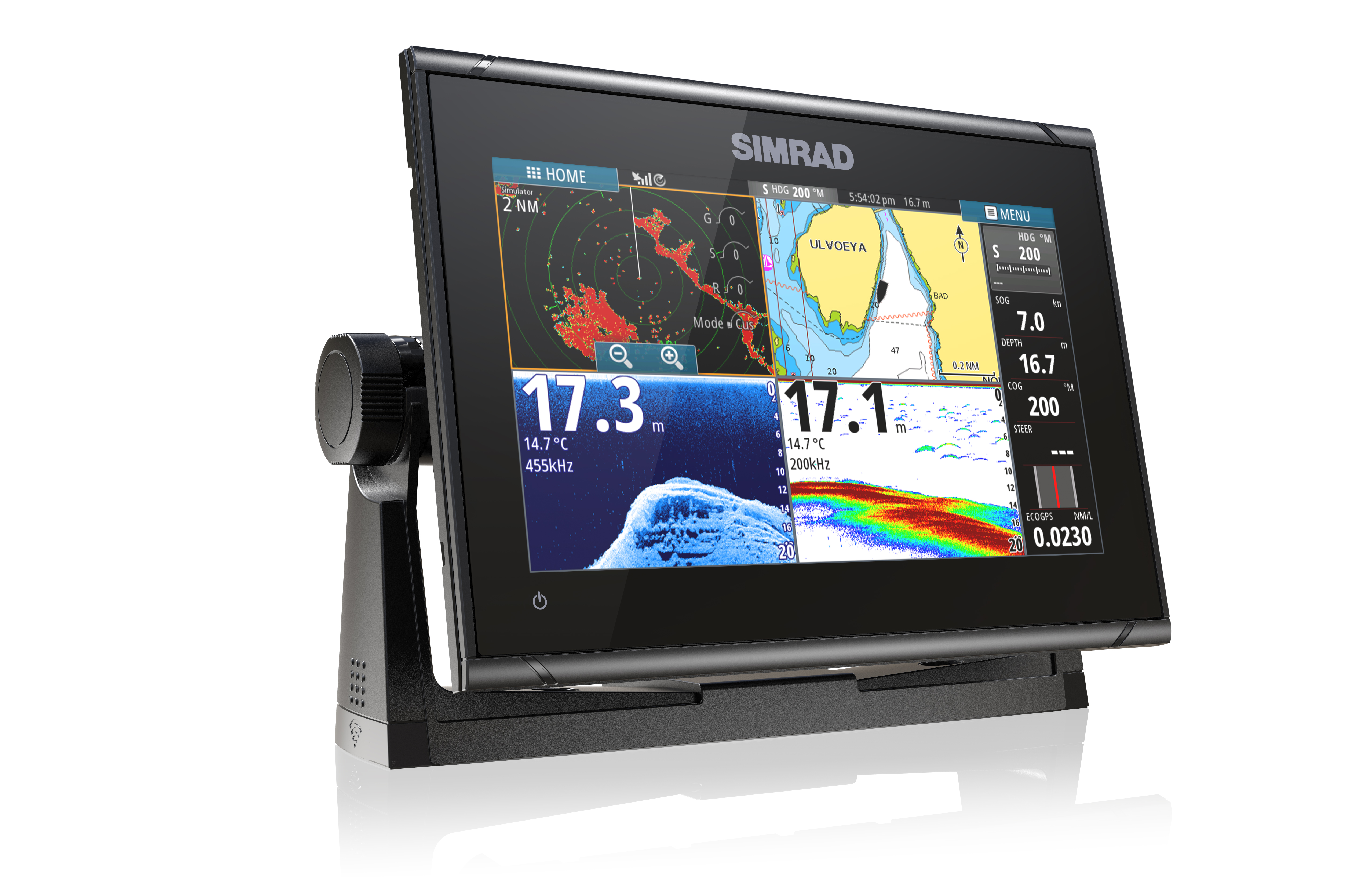GO9_FR_4Split_Simrad-GO9-XSE-Right-Facing_15320 Simrad Go9 XSE Multifunktionsdisplay 3G Radar Bundle
