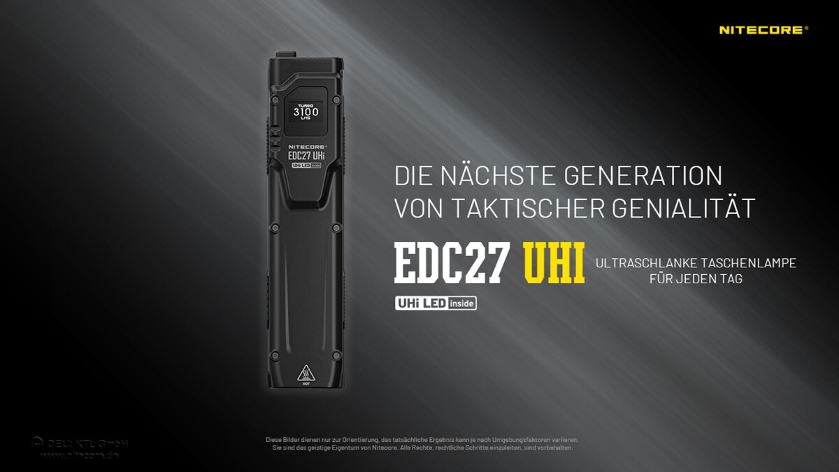 Nitecore EDC27 UHi - 3100 Lumen