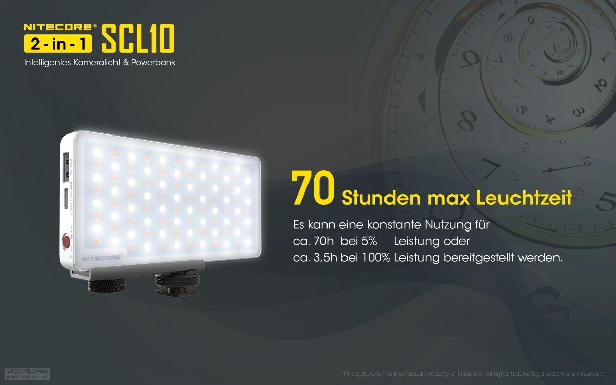 Nitecore Kamera Licht inkl. Powerbank
