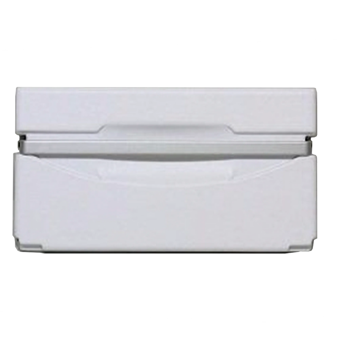 Indel Webasto Marine Isotherm Kühlfachklappe für CR36 in Weiß mit integriertem Griff im Detail.