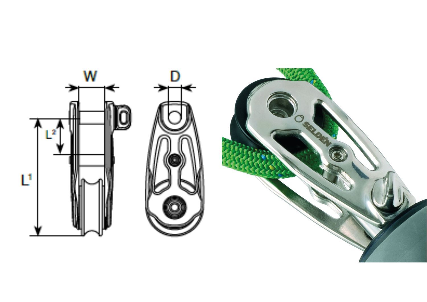 Seldén Code-Zero Block für max. 12mm Tauwerk Seldén Code-Zero Block für max. 12mm Tauwerk