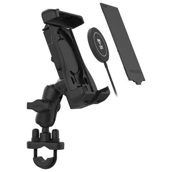 RAM Mounts Motorrad-Halterung mit Quick-Grip Halteschale für Apple MagSafe kompatible Smartphones - B-Kugel (1 Zoll)