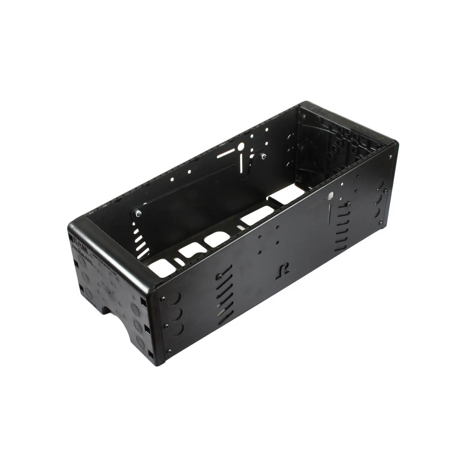 RAM Mounts Tough-Box Fahrzeug-Konsole (21 Zoll) mit Blendenbereich (19 Zoll) und justierbarer Platte