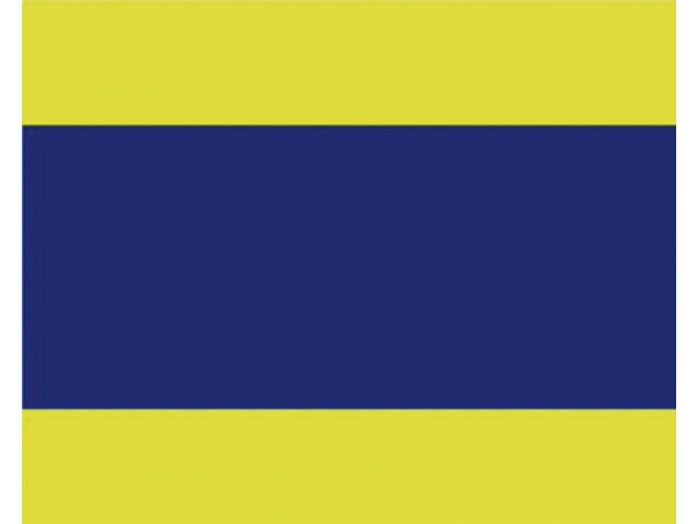 Talamex_Signalflagge_D Talamex Buchstabenwimpel Abm. 30 x 36 cm Signalflagge D