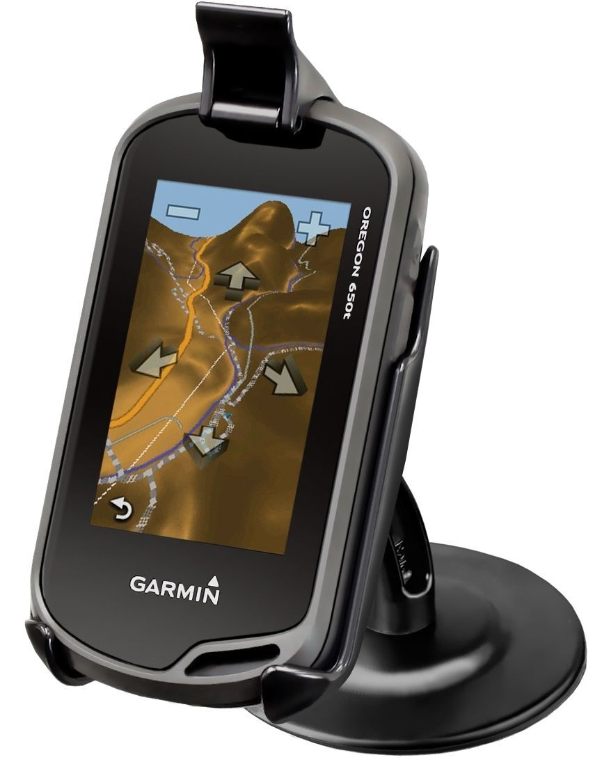 RAM Mounts Aufbau-Halterung Lil Buddy für Garmin Oregon Serie - Klebesockel, Halteschale, Schrauben-Set