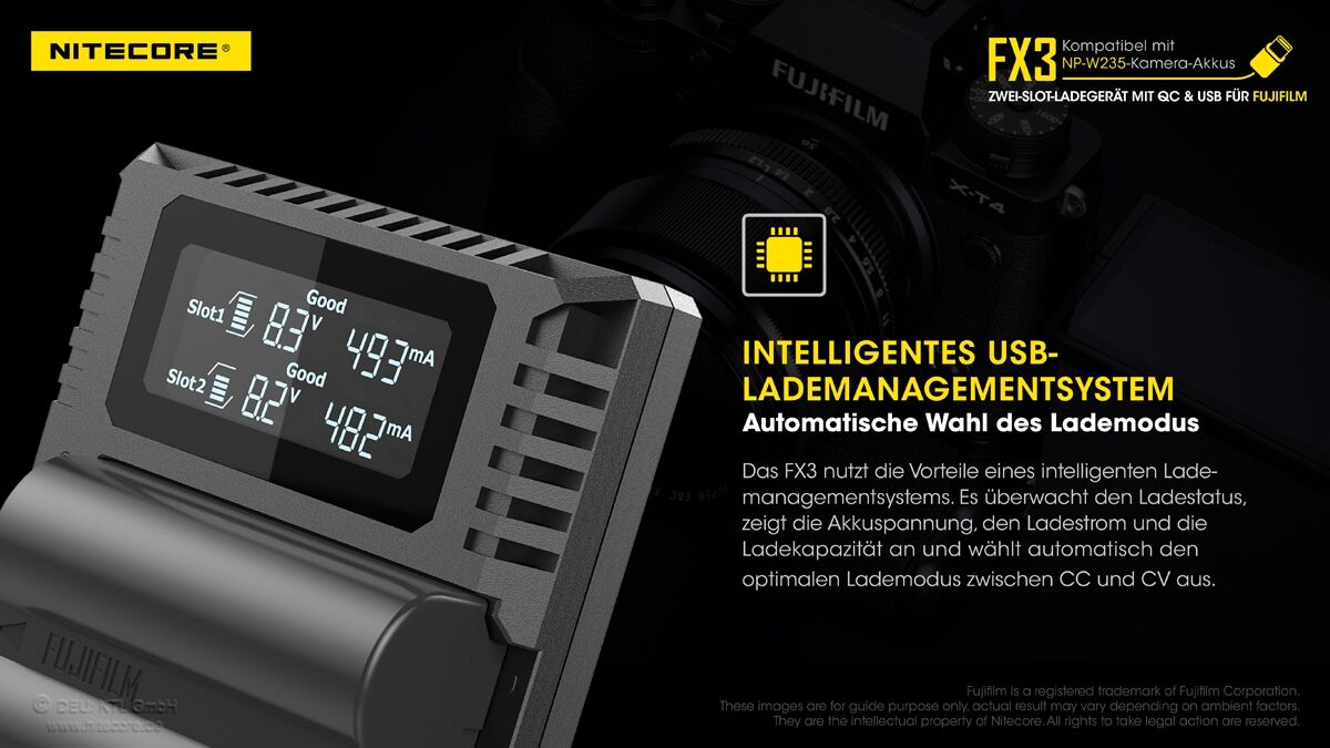Nitecore FX3 - für Fuji Cameras