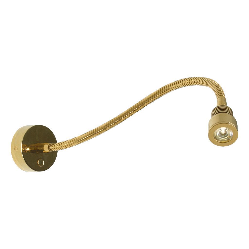 LED-Flexleuchte 01HV, 300mm, gold-glanz, 230V AC, max. 2,7 W, warmweiß, 44°, mit Dimmer