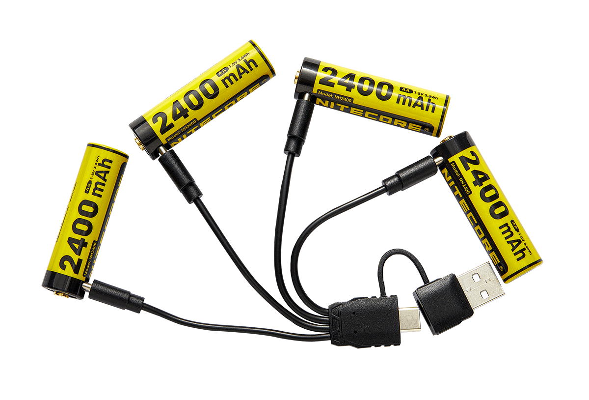 Nitecore Li-Ion Akku, 1,5V, USB-C, 2400mAh, 4er