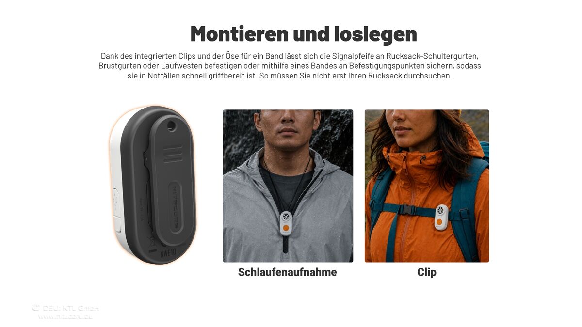 Nitecore elektronisches Notsignalgerät NWE10, weiss